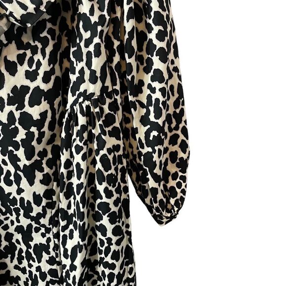 Sandy Liang Target Leopard Print Long Sleeve Midi Dress Ruffle Size Small NWT - Picture 12 of 14